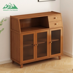 Wayon Modern Minimalist <strong>Sideboard</strong> Buffet Cabinet with Fluted Glass Doors for Dining Room <strong>Kitchen</strong> - Product Image 2