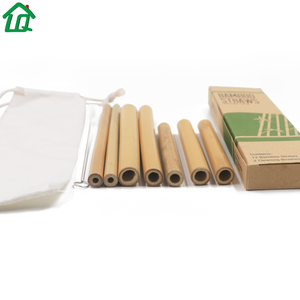 Leatchliving Custom Engraved Logo Bamboo Drinking Straws Customized Logo Drinking Bamboo Straws