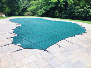 Couverture de <span class=keywords><strong>piscine</strong></span> rectangulaire en maille PP résistante aux UV, imperméable toute saison, pour piscines enterrées et hors sol, sécurité - Product Image 2