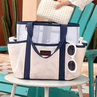Sac de Douche en Maille Respirante à Séchage Rapide, Organisateur de Toilette Portable pour la Gym, la Natation, la Plage et les Voyages