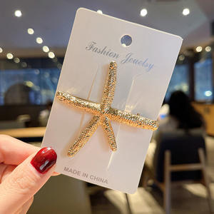 Épingle à cheveux vintage plaquée argent, motif coquillage étoile de mer, pour femme - Product Image 6