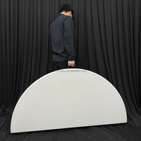 Table de bar ronde en plastique blanc pliable et portable ZKAI de 150 cm (5 pieds) pour événements et cocktails