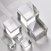Bloc en acrylique transparent moulé sur mesure de 100 mm, épaisseur 15 mm, 20 mm, 30 mm, 40 mm, 50 mm, bloc de présentation en Lucite poli à la main, plaque vierge, cadeau