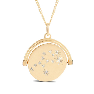 Nueva de moda joyería Celestial regalo Zodiac Spinner Collar chapado en oro para las mujeres - Product Image 1