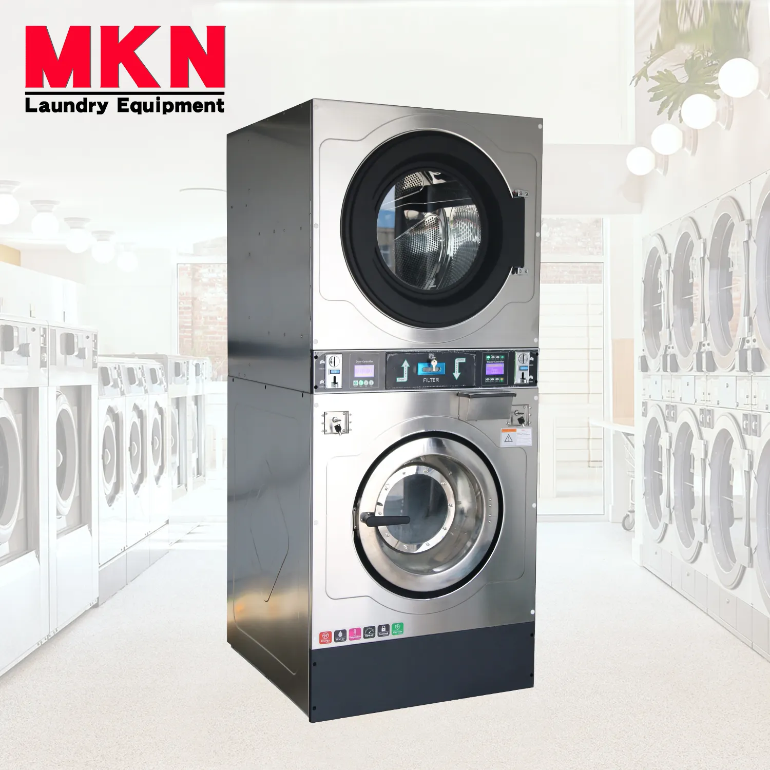 Lavanderia roupas máquina de lavar roupa e secar moedas operadas máquina de lavar roupa comercial
