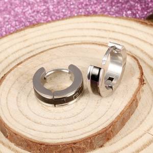 Pendientes de botón de acero inoxidable al por mayor moda minimalista Hip Hop moda mujer geométrica - Product Image 1