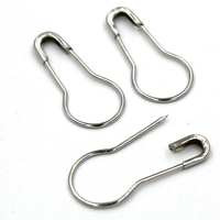 Épingle de sûreté plaquée en forme de poire, épingle de sûreté géante pour accessoires vestimentaires