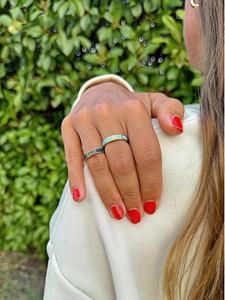 Bague <span class=keywords><strong>de</strong></span> louange gravée en émail marine en acier inoxydable <span class=keywords><strong>de</strong></span> mode personnalisée - Product Image 4