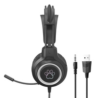 SY-G35 headset olahraga elektronik telinga kucing lintas batas headset komputer pelajar headphone permainan wanita berkabel