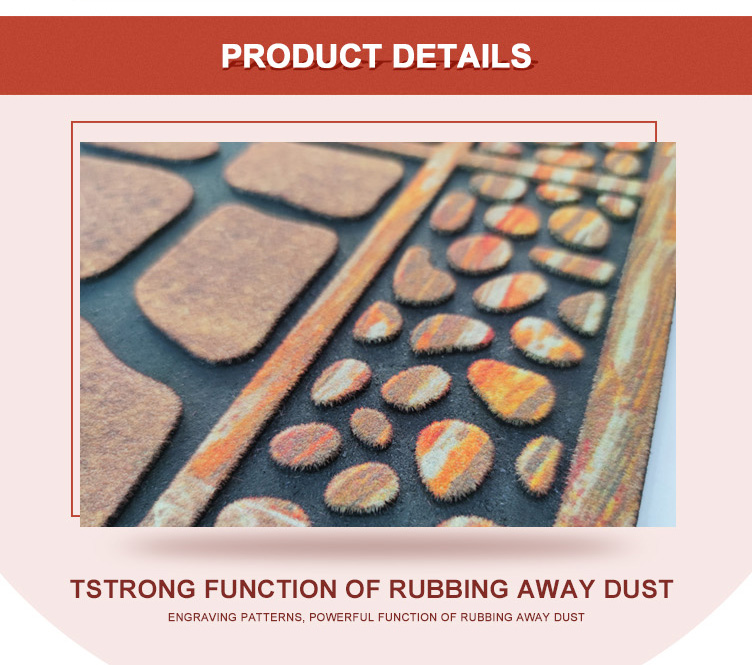 Custom Designer Recycle Rubber Sublimation Flocked Outdoor Rubber Door Mat(图3)