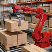 Robot de Paletización de 6 Ejes con PLC y Motor, Capacidad de Carga Pesada de 210 kg, Alcance de 2658 mm, Sistema Robótico Industrial Automático para Apilado y Empaquetado