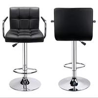 Chaise de bar nordique grand comptoir pivotant meubles métal doré cuir dos cuisine de luxe moderne tabouret haut chaises de bar pour table de bar