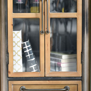 Mueble de Almacenamiento de Madera con Paneles Estilo Shabby Chic Antiguo para Sala de Estar, Mueble Decorativo para Entrada de Casa, Hotel o Apartamento - Product Image 5