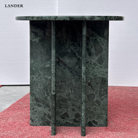 Lander Table d'appoint moderne de luxe en marbre Table console Verde beige pour la maison pour le salon ou la chambre à coucher