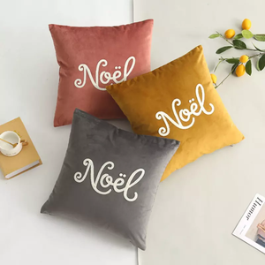 Innermor 18x18in velluto federa moderna copricuscino quadrato <span class=keywords><strong>con</strong></span> lettere di Design mediterraneo per uso domestico - Product Image 2