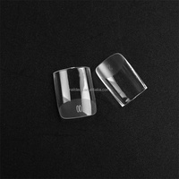 Faux ongles à presser Pro-thick, pointes à tenue renforcée, à retirer par trempage, forme carrée courte, 16 tailles, NADECO Factory, semi-mat
