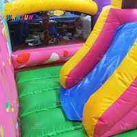 WINSUN Nouvelle structure gonflable d'extérieur pour enfants, thème bonbons, commerciale, ignifuge et étanche, avec trampoline et château gonflable