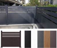 Panneaux de clôture en aluminium noir à lattes, style australien, durables, antirouille, écologiques, résistants aux intempéries, revêtement poudré