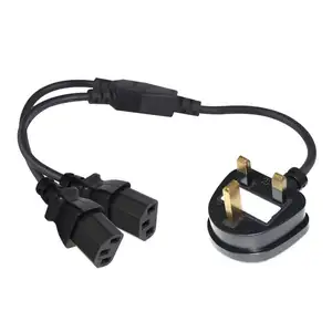 Double Ec320 C13 Extension Ac power cord plug 3 Prong HO5VV-F3G1.5mm Y Split Pdu Iec C13 C5 Mining