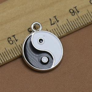 Pendentif en alliage de Zinc en émail, 22x18mm, Tai Chi <span class=keywords><strong>Yin</strong></span> et Yang, 8 diagrammes, bijoux, accessoires de fabrication, breloques, bricolage, Diy, livraison gratuite - Product Image 3