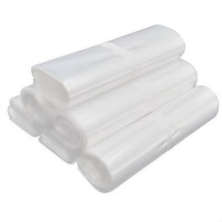 Sac fourre-tout biodégradable personnalisé pour vêtements, sous-vêtements, chapeaux, en plastique PLA transparent, à fermeture à quatre côtés, poche plate