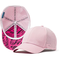 Topi Outdoor 5 Panel Anti Air Cepat Kering Bahan Polyester Fleksibel dengan Pinggiran Lembut dan Jaring, Topi Lari Ringan dan Bernapas