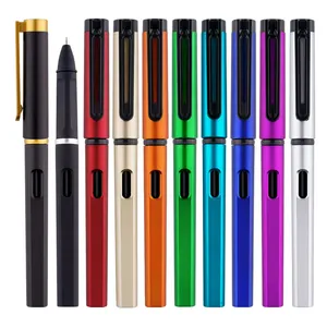 ABS Window Visible Indelible Gel Ink Pen, Multi-Colors Plastic 0.5mm Rollerball Pen
