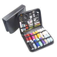 Kit de couture complet en cuir carré de 90 pièces, mini, portable, écologique, ciseaux, kit de voyage, cadeau pour la fête des mères, achat en gros en ligne