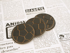 Sous-verre de table en fibre de bois noire en forme de boule pour la coupe <span class=keywords><strong>du</strong></span> <span class=keywords><strong>monde</strong></span> de sports - Product Image 6