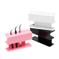 Support de rangement professionnel Fubowen en acrylique pour pinces à cils, présentoir à 6 fentes, organisateur d'outils d'extension en gros