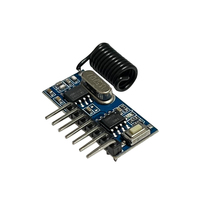 Module récepteur sans fil RF Aiba 433 MHz avec décodeur de code d'apprentissage, arrêt automatique, 4 boutons, ABS universel - Télécommande RXB39-X