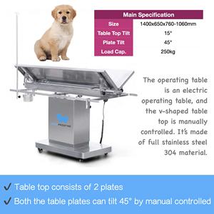 Peralatan dokter hewan Stainless Steel 304 klinik elektrik hewan peliharaan operasi dokter hewan meja pemeriksaan untuk dijual - Product Image 3