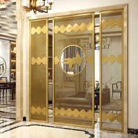 Séparateurs d'écran de séparation de chambre en métal au design moderne Panneau mural en fer pour intérieur d'hôtel avec décor élégant pour intérieurs de luxe