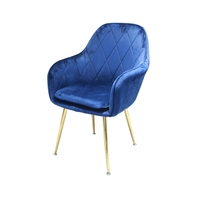 Fauteuil d'appoint moderne en velours pour salon, cuisine et restaurant, mobilier de maison rembourré