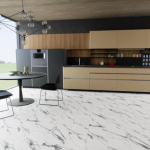 Suelo Vinílico Impermeable con Diseño de Mármol, Precio de Fábrica, Tablones de PVC con Sistema de Clic, Losetas de Suelo SPC con Sistema de Bloqueo para Interiores - Product Image 5