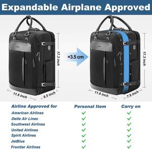 Mochila Expandible para Viaje, Aprobada por la <span class=keywords><strong>TSA</strong></span>, con Compartimento para Zapatos y Cubo de Embalaje, Bolsa de Viaje Antirrobo con Candado para Hombre y Mujer - Product Image 3