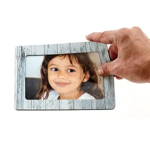 Gemakkelijk Te Veranderen Foto Hout Print Design Extra Dikke Sterke Magnetische Fotolijst 4 Pack Magneet Voor Elegant Clear Decor