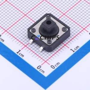 TS-1094TS-B2D2 Tactile Switch SMD-4P,12x12mm Switch Single Pole Single Throw Rectangle Button 2.5N Vertical Mount - Product Image 1