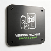 Plaque métallique en acier inoxydable pour machine à glaçons d'hôtel, service de distribution, zone libre-service