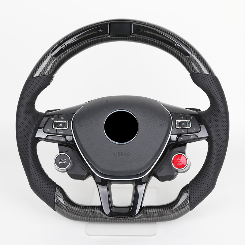 Cuero + fibra de carbono + LED