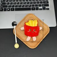 Porte-clés en peluche couineur en forme de hamburger, frites et cuisse de poulet, grand pendentif alimentaire, breloque de sac pour couple, vente en gros