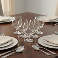 Verres à brandy transparents personnalisés de 16 oz, design vintage moderne, verres à vin faits à la main, gobelets pour jus et boissons froides, en plastique et en métal
