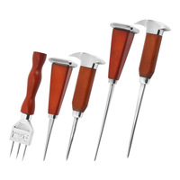 Ciseaux à glace personnalisés OEM en acier inoxydable avec manche en bois, écologiques et durables, pour barman, outil à cocktail, logo personnalisé