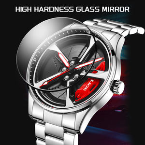 <span class=keywords><strong>Reloj</strong></span> de Cuarzo <span class=keywords><strong>LIGE</strong></span> LG89251 para Hombre, Resistente al Agua, con Diseño 3D Hueco de Rueda de Coche Giratoria, Bisel Giratorio de Acero Deportivo y Eje de Rueda de Coche - Product Image 2