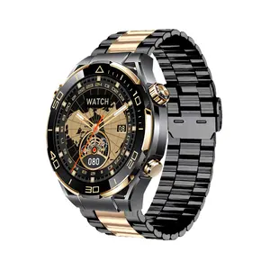 große uhr in 1,62 rundem zifferblatt-format für herren smart luxus 2024 nfc großer bildschirm männlich smartwatch edelstahl smart watches für herren