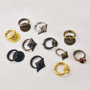 European Style Zinc Alloy Ring Drawer Pulls Single Hole Cabinet Door Handles Durable Furniture Hardware - Product Image 3