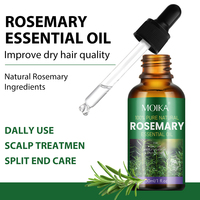 Huile Capillaire Hydratante Bio Lissante au Romarin pour la Croissance des Cheveux Bouclés des Femmes, Marque Privée, 100% Pure et Végétale
