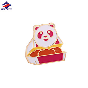 Longzhiyu 2021 Thiết Kế Mới Nhất Đồ Thủ Công Bằng Kim Loại Theo Yêu Cầu Huy Hiệu Hoạt Hình Tráng Men Hoạt Hình Dễ Thương - Product Image 2