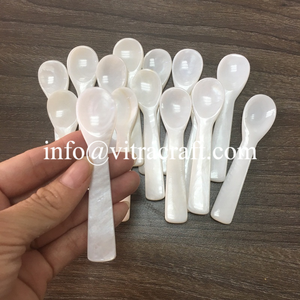 Cuchara tradicional de nácar de alta calidad y lujosa, cuchara de caviar, cuchara de ostra tamaño 8cm hecha a mano Vietnam - Product Image 2