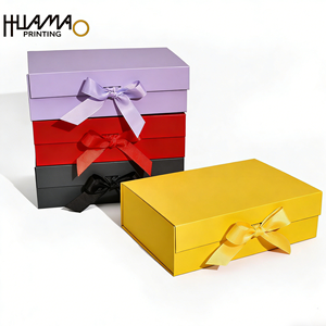 Vente en gros de boîtes cadeaux pliables magnétiques multi-usages Huamao personnalisées avec poignée en ruban pour la beauté et le style de vie - Product Image 5